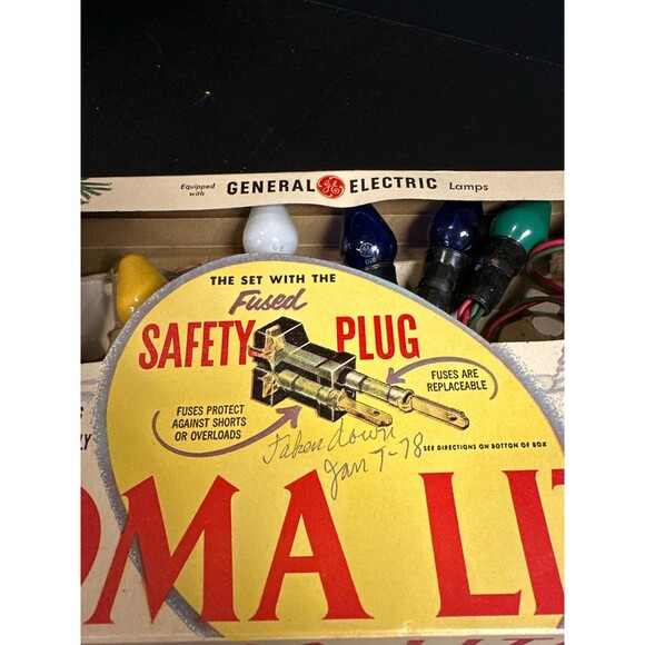 Vintage Noma Lites 7-Light Christmas String Lights - Picture 7 of 9